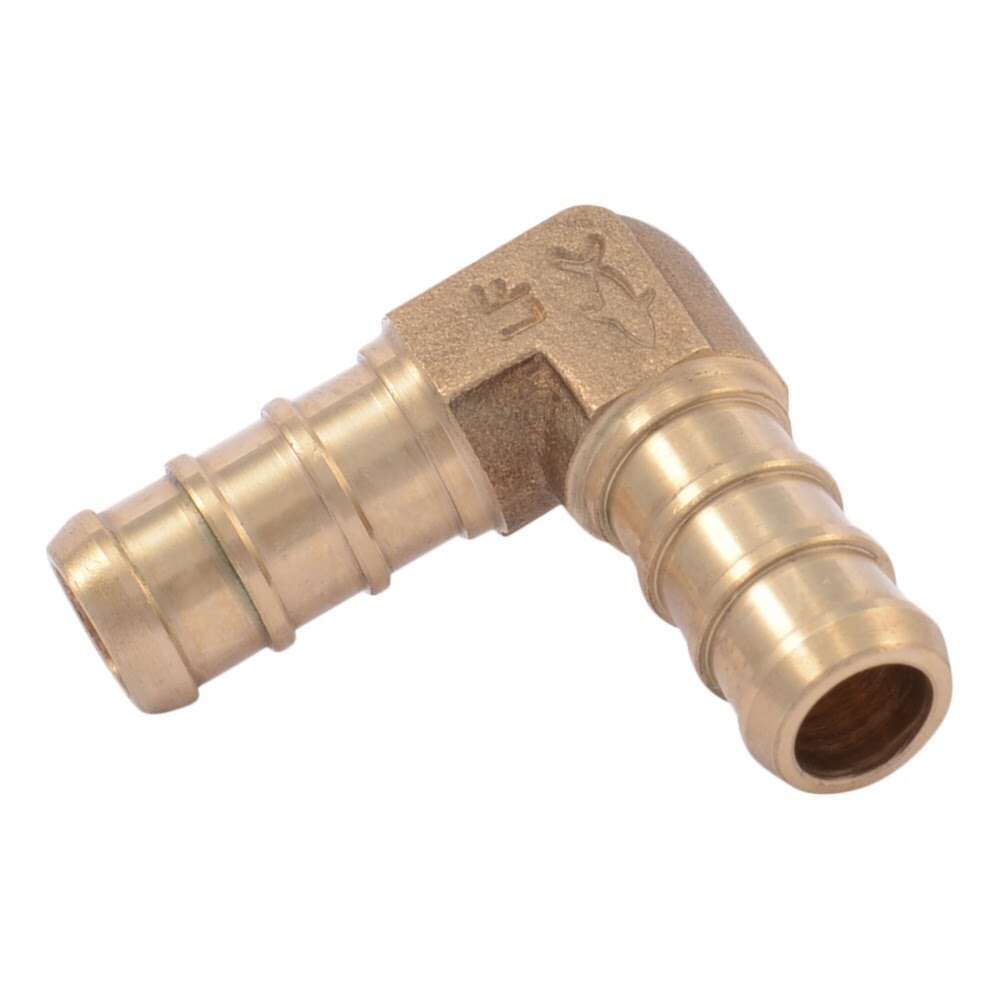 SharkBite UC246LF 3/8 in x 3/8 in Lead Free Brass Barb Elbow for PEX and PE-RT