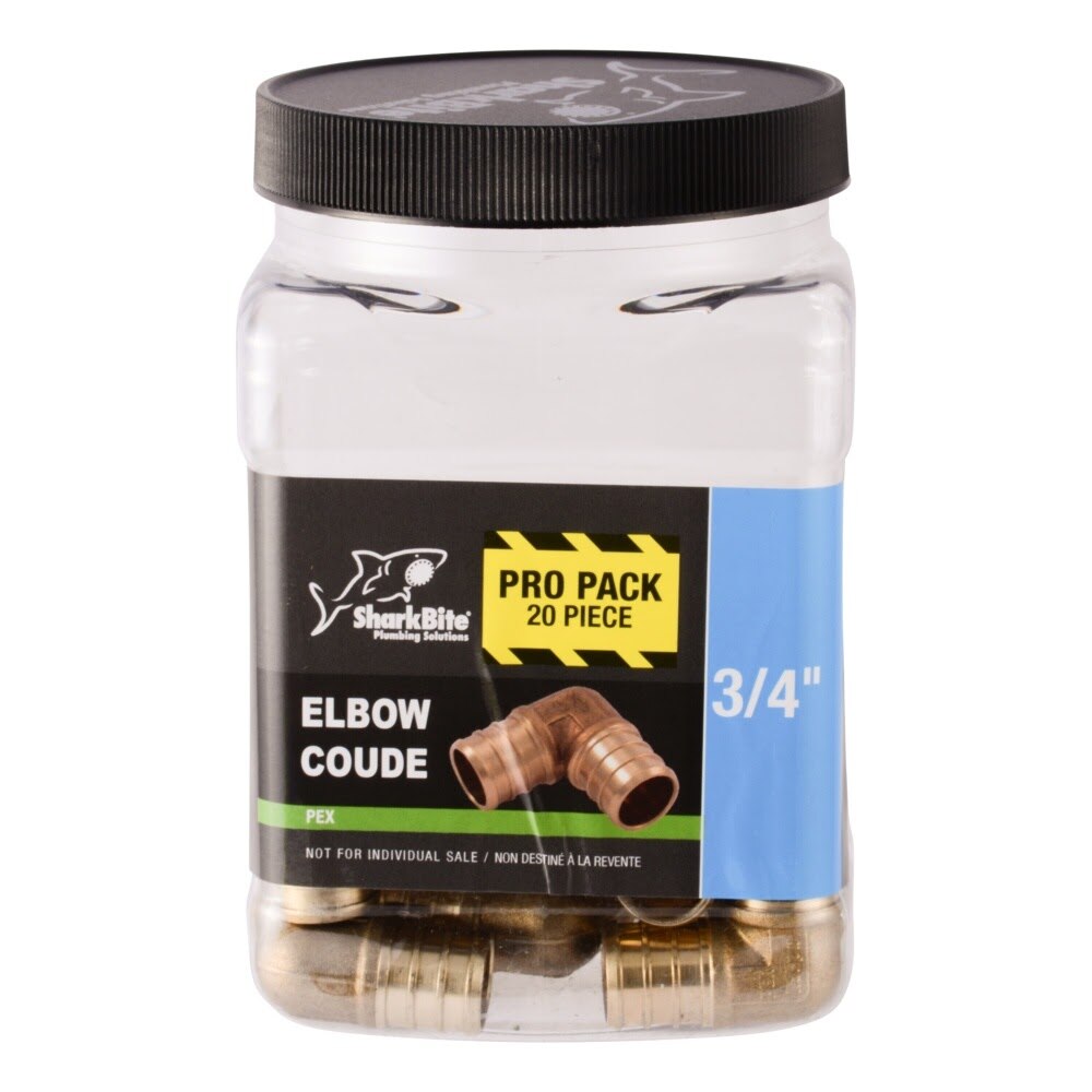 SharkBite UC256LF 3/4 in. x 3/4 in. Brass PEX Barb 90 Degree Elbow Fitting - 2