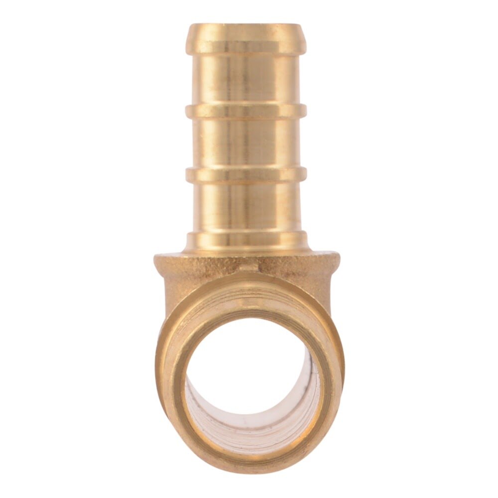 SharkBite UC363LF 1/2 in. x 1/2 in. x 3/8 in. PEX Brass Barb Reducing Tee - 3