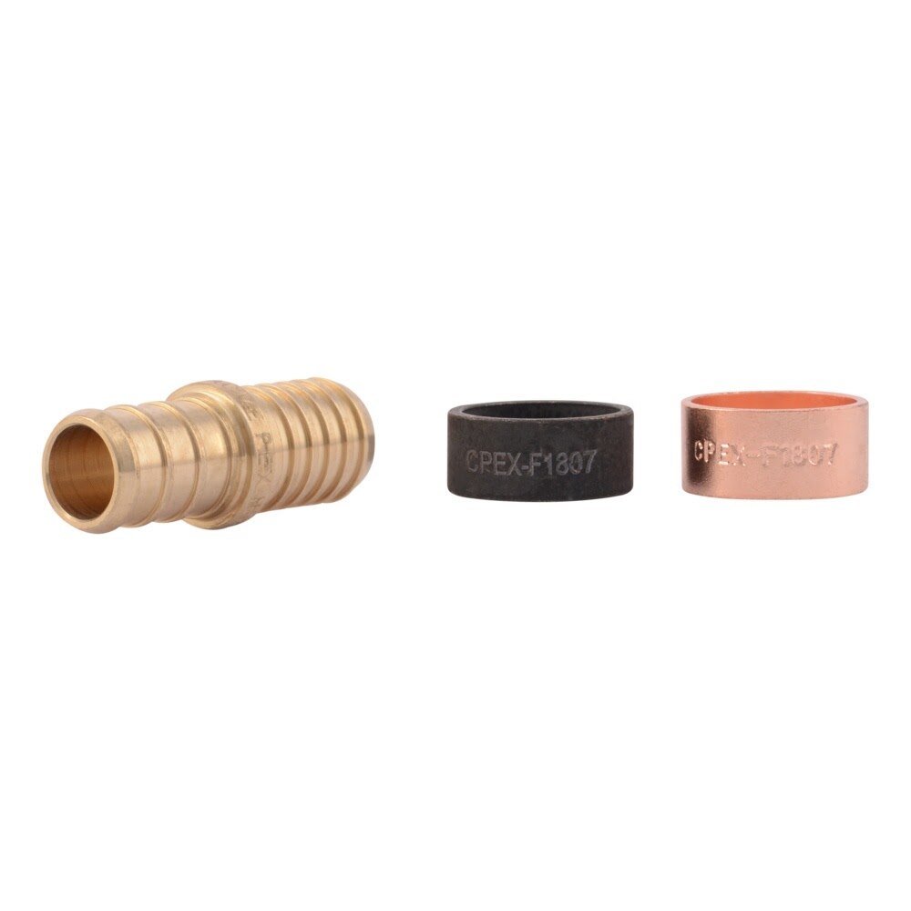 SharkBite UC4008LF 1/2 in. PEX Crimp x 1/2 in. Polybutylene Brass Barb Adapter