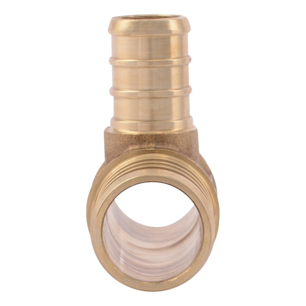 SharkBite UC412LF 3/4 in x 3/4 in x 1/2 in Brass Barb PEX Reducing Tee for Potable Water - 2