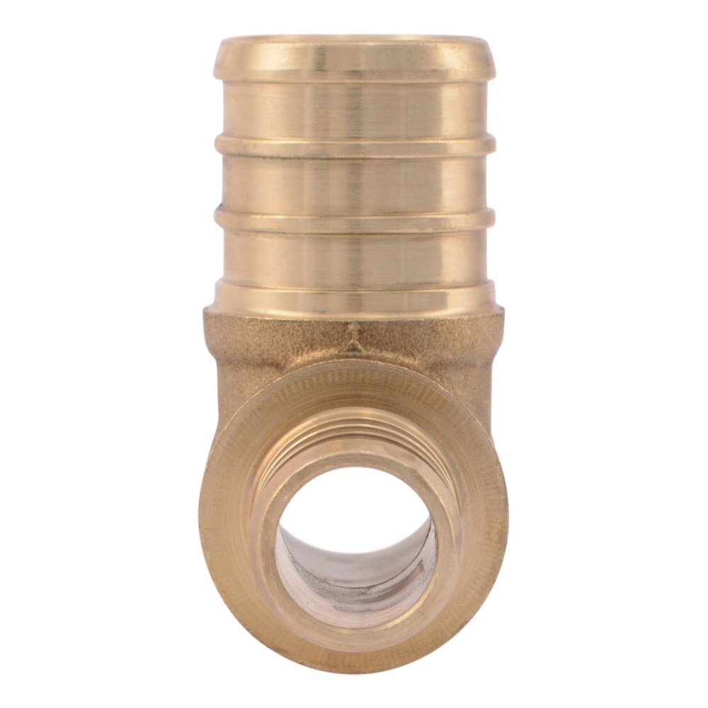 SharkBite UC444LF 3/4 in x 1/2 in x 3/4 in Brass Barb Reducing Tee Lead Free DZR Brass - 2