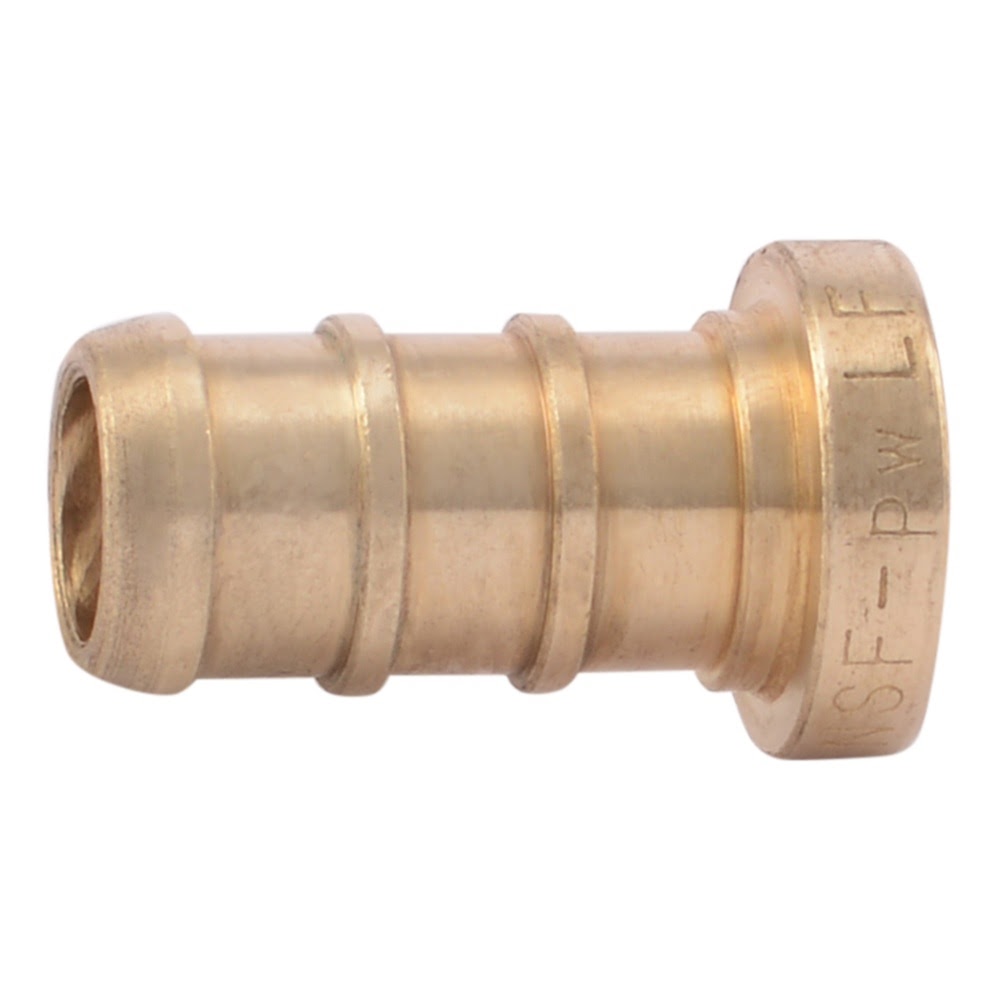 SharkBite UC512LF 3/8 in Brass Barb Plug for PEX and PERT Pipe - 2