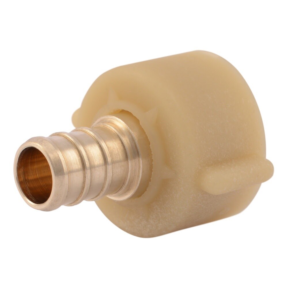 SharkBite UC528LF 1/2 in x 7/8 in Brass Barb Straight Swivel Toilet Connector for PEX
