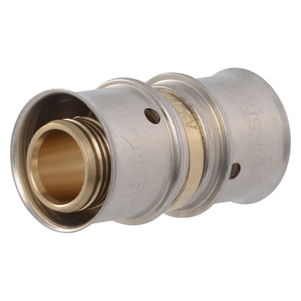 SharkBite UCP008 1/2 in x 1/2 in DZR Brass PEX Press Coupling