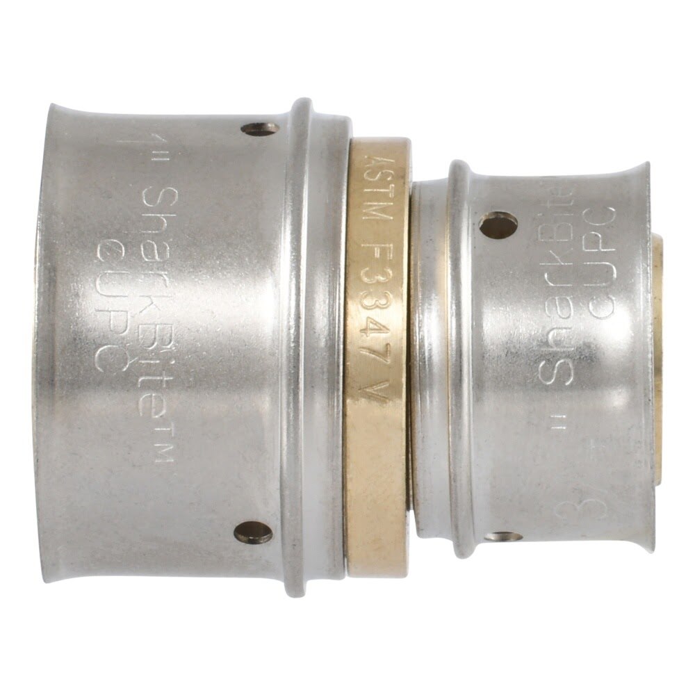 SharkBite UCP060 1 in. x 3/4 in. Brass PEX Press Reducing Coupling - 3