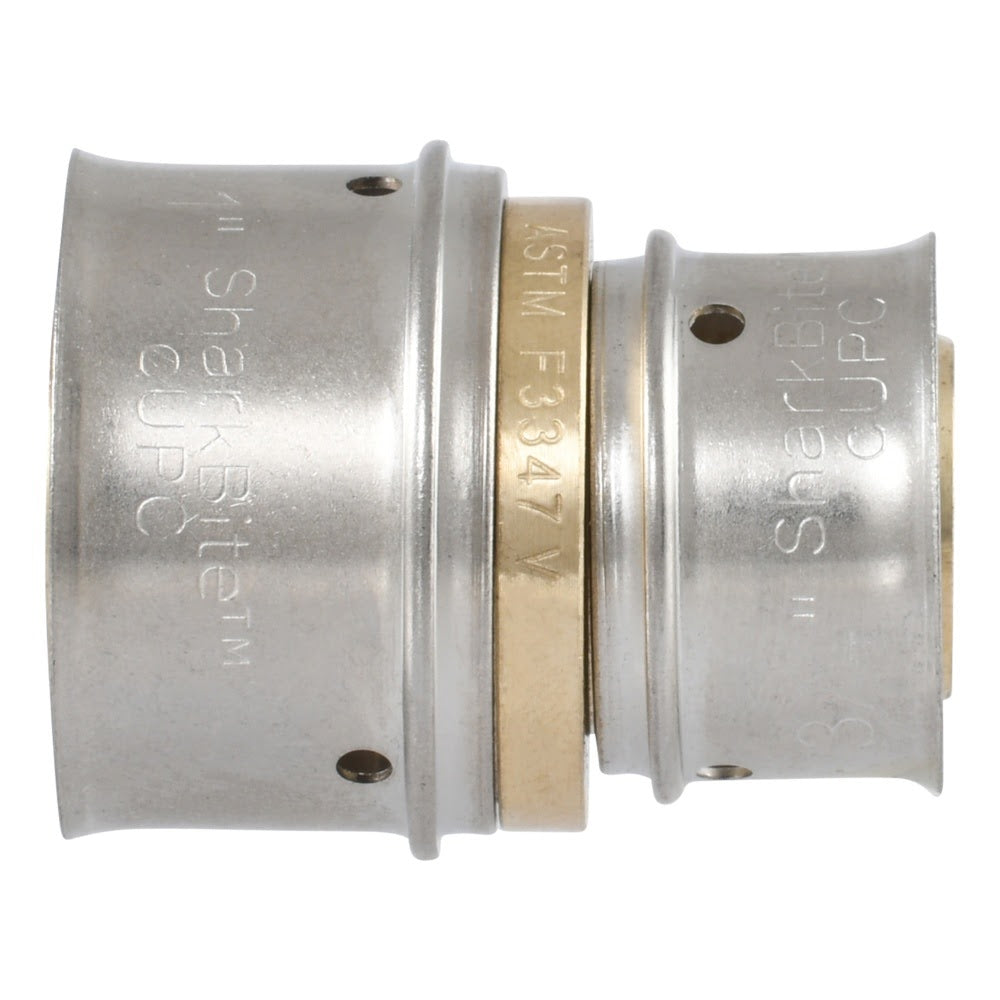 SharkBite UCP060 1 in. x 3/4 in. Brass PEX Press Reducing Coupling - 3