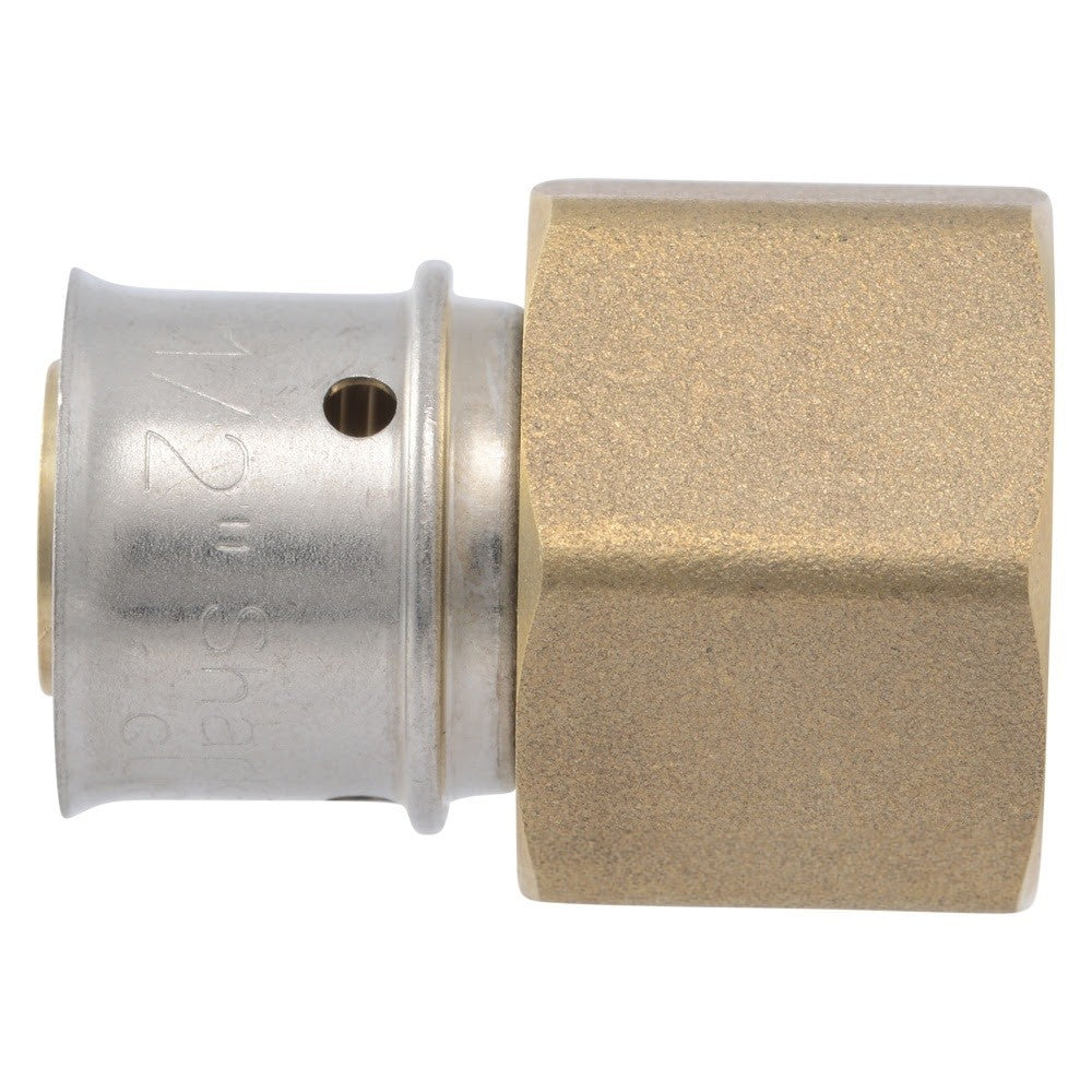 SharkBite UCP068 Brass PEX Press Female Adapter Half Inch x Three Quarter Inch FNPT - 3