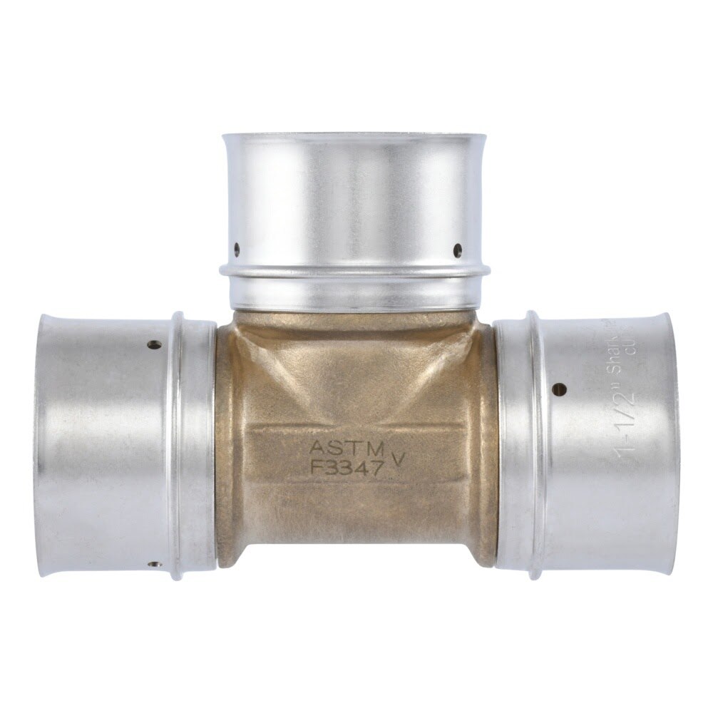 SharkBite UCP0841 Brass PEX Press Tee 1-1/2 in. x 1-1/2 in. x 1-1/2 in. - 3
