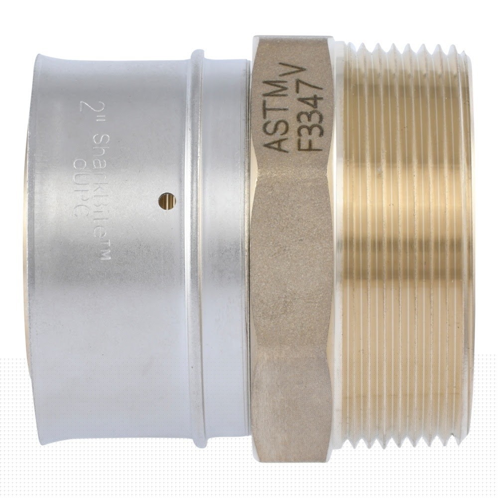 SharkBite UCP115450M 2 in x 2 in Brass PEX Press Male Adapter MNPT - 3