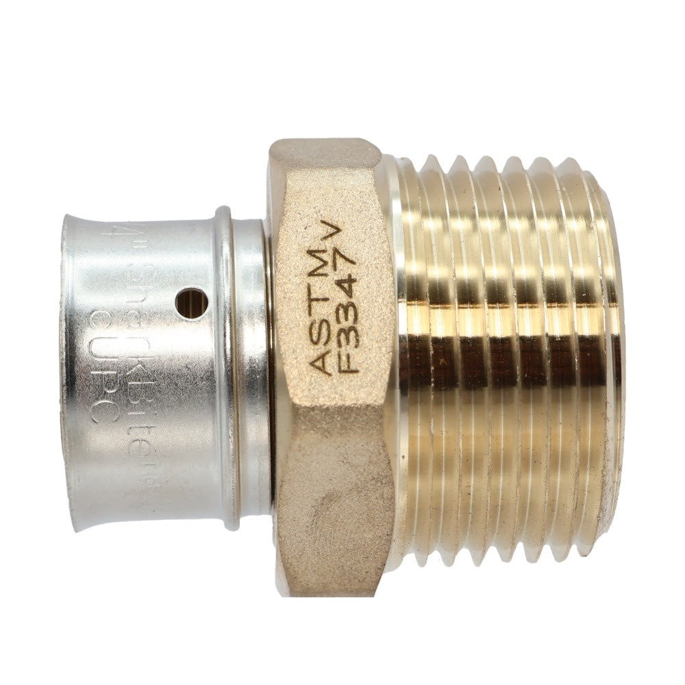 SharkBite UCP139 3/4 in. x 1 in. DZR Brass PEX Press Male Adapter with MNPT - 3