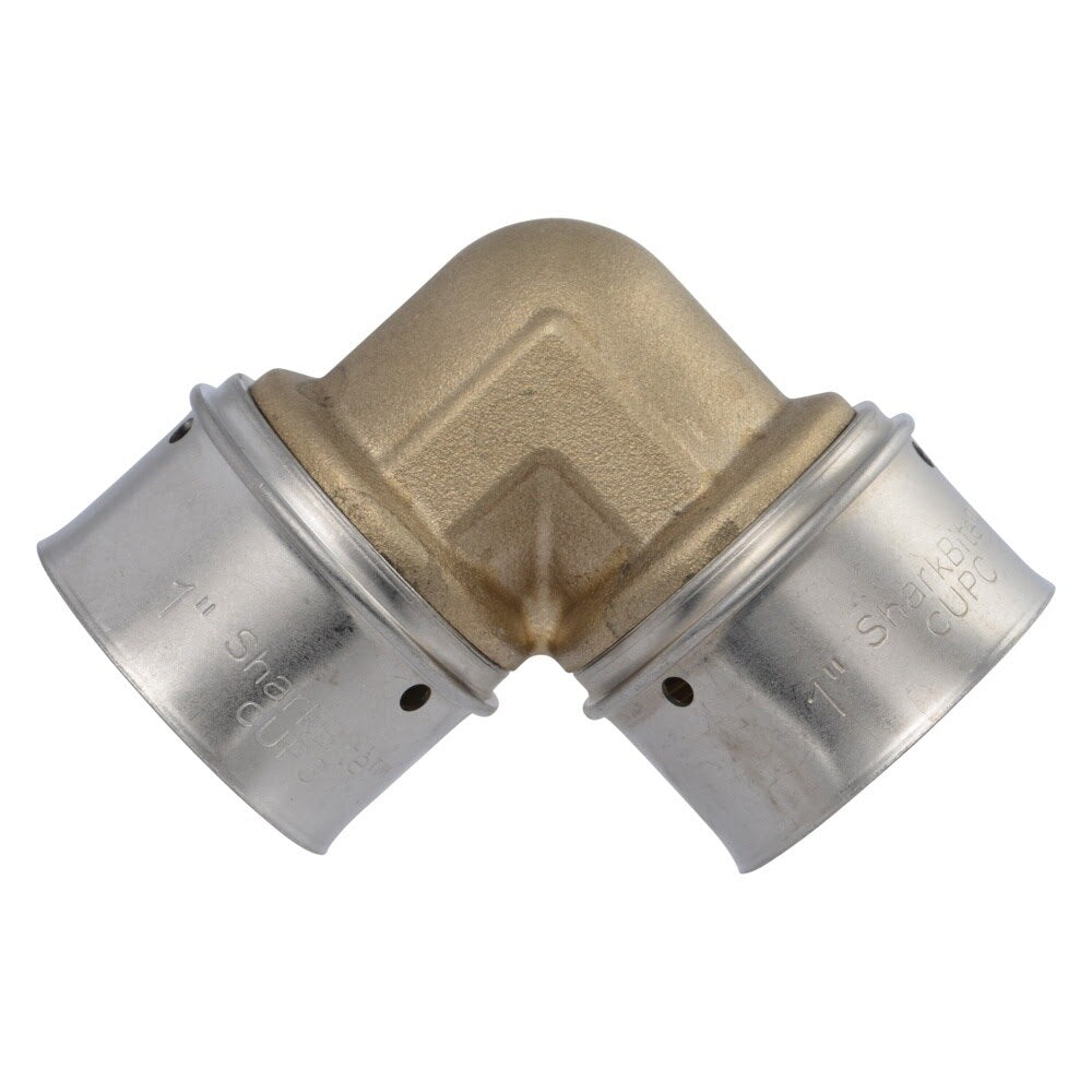 SharkBite UCP260 Brass PEX Press Elbow 1 in x 1 in for PEX Systems - 3