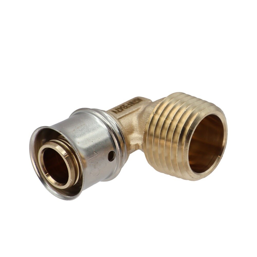 SharkBite UCP280 1/2 in x 1/2 in Brass PEX Press Male Adapter Elbow MNPT