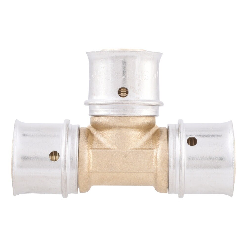 SharkBite UCP362 1/2 in x 1/2 in x 1/2 in Brass PEX Press Tee - 3