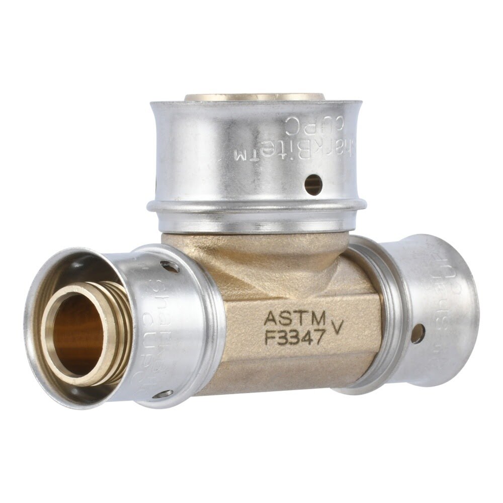 SharkBite UCP408 Brass PEX Press Reducing Tee 1/2 in x 1/2 in x 3/4 in
