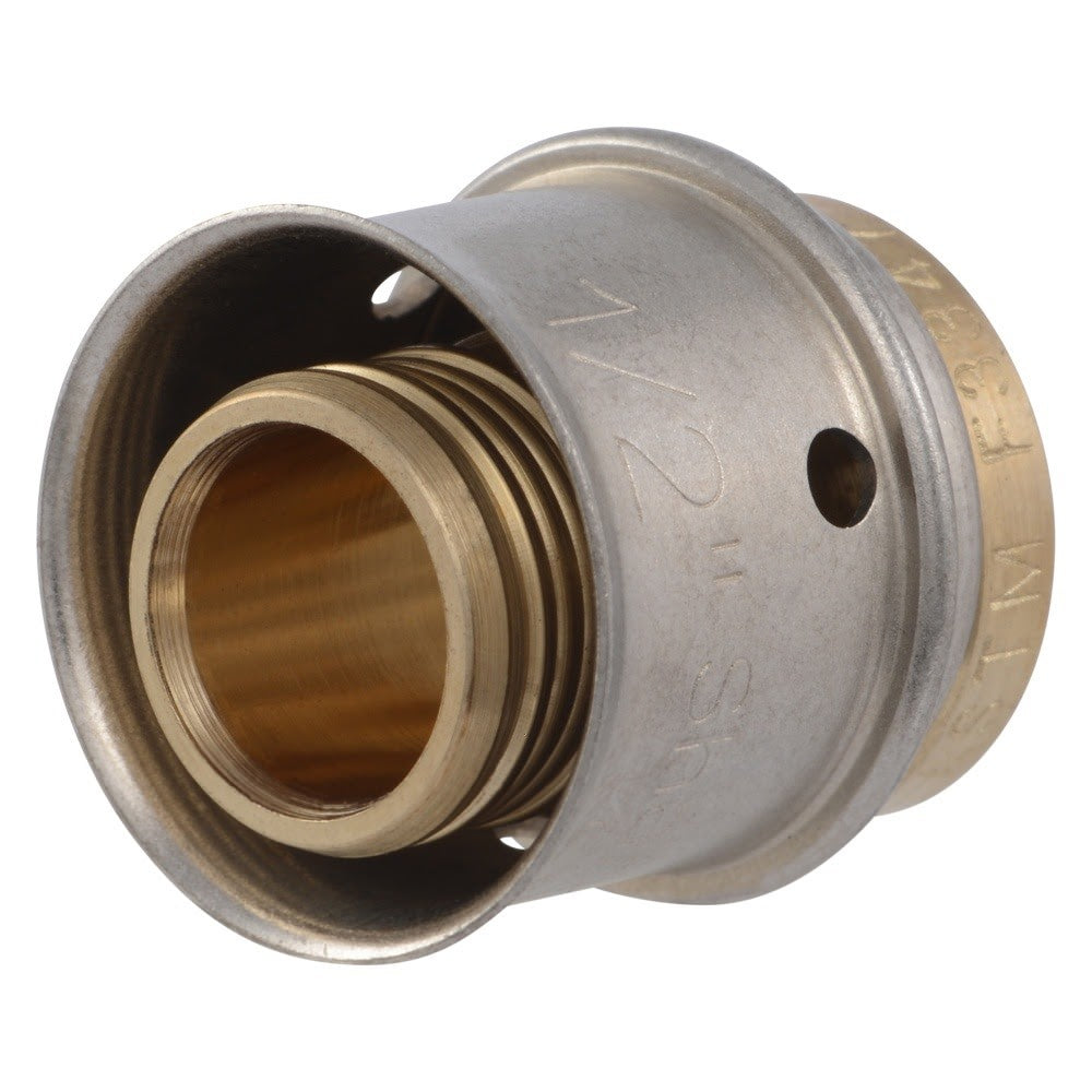 SharkBite UCP514 1/2 in. x 1/2 in. Brass PEX Press Plug for Potable Water Systems