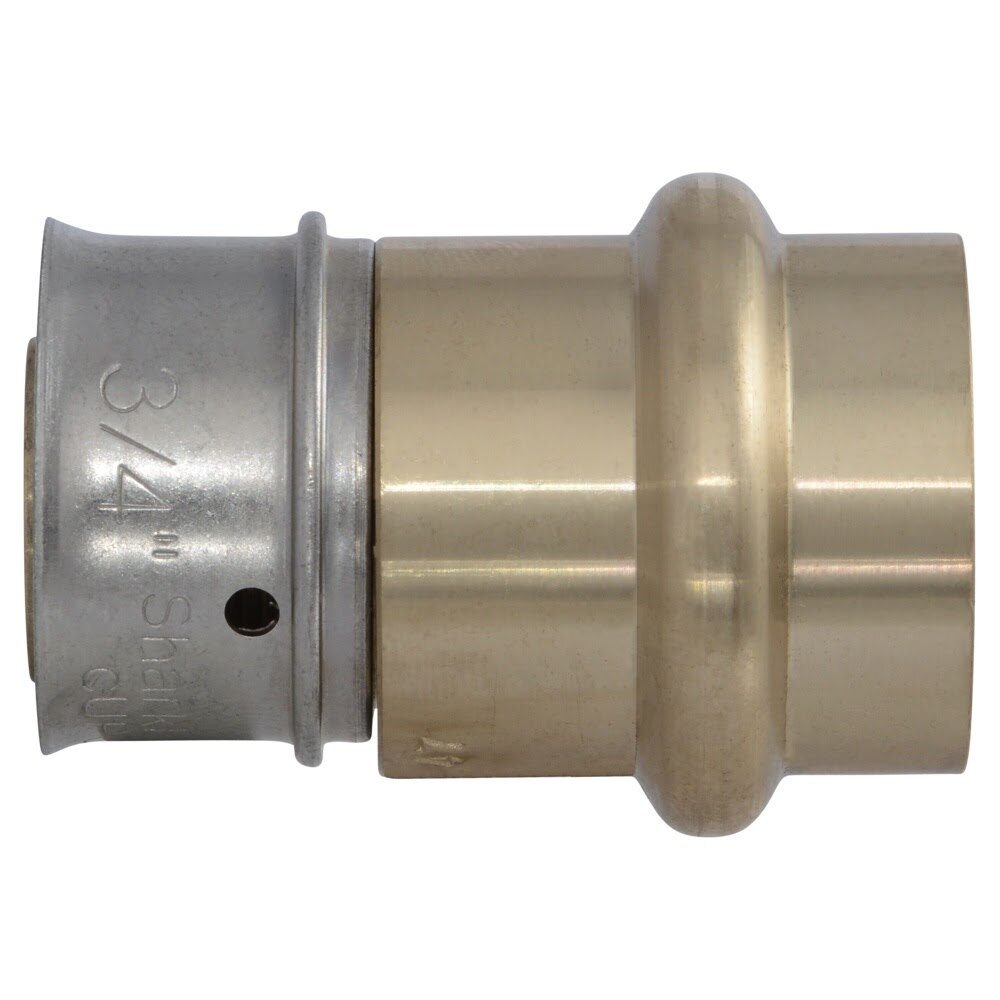 SharkBite UCP722 3/4 in. x 3/4 in. Brass PEX Press to Copper Press Adapter - 3
