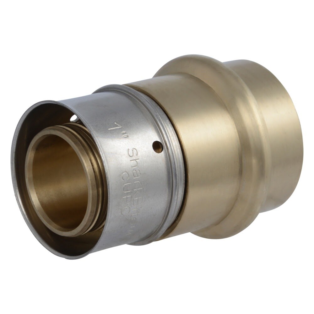 SharkBite UCP728 1 in x 1 in Brass PEX Press to Copper Press Adapter