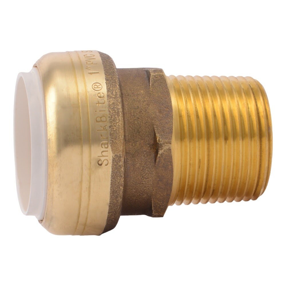SharkBite UIP140A 1 in PVC x 1 in MNPT Push to Connect Male Adapter - 2