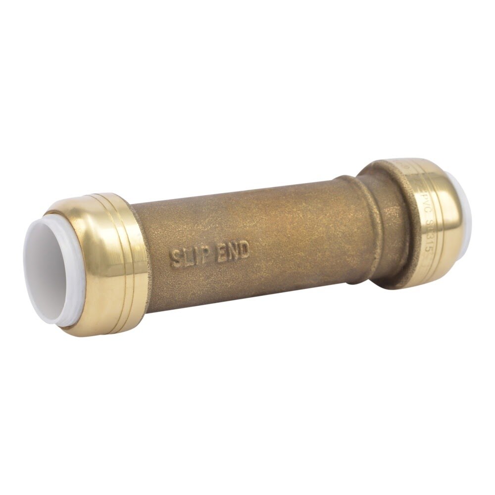 SharkBite UIP3008A 1/2 in PVC x 1/2 in PVC Slip Repair Coupling for Water Pipe Repair