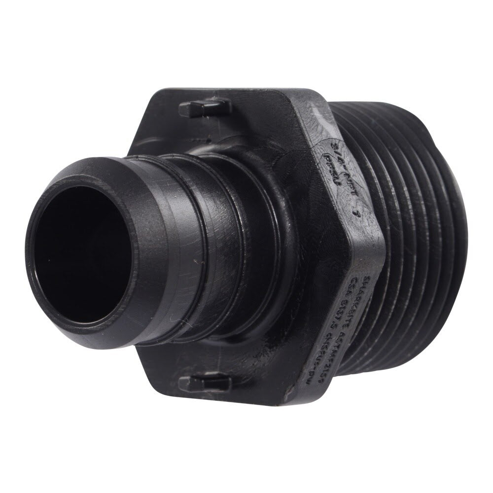 SharkBite UP134 3/4 in. x 3/4 in. MNPT Poly Barb Adapter for PEX and PE-RT Pipe
