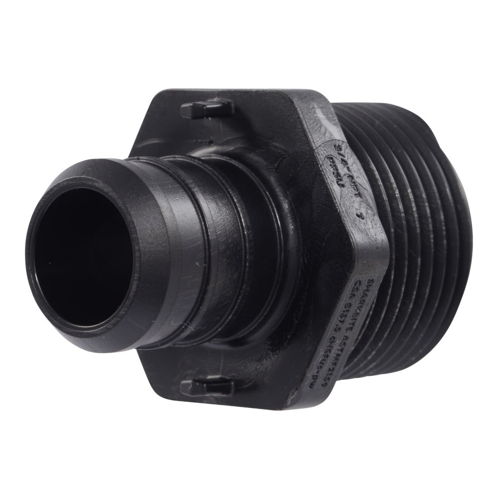 SharkBite UP134 3/4 in. x 3/4 in. MNPT Poly Barb Adapter for PEX and PE-RT Pipe