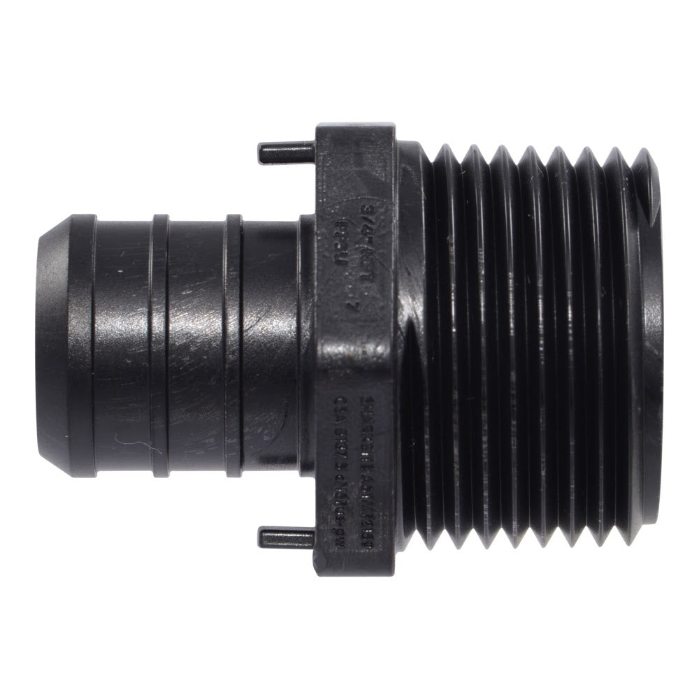 SharkBite UP134 3/4 in. x 3/4 in. MNPT Poly Barb Adapter for PEX and PE-RT Pipe - 2