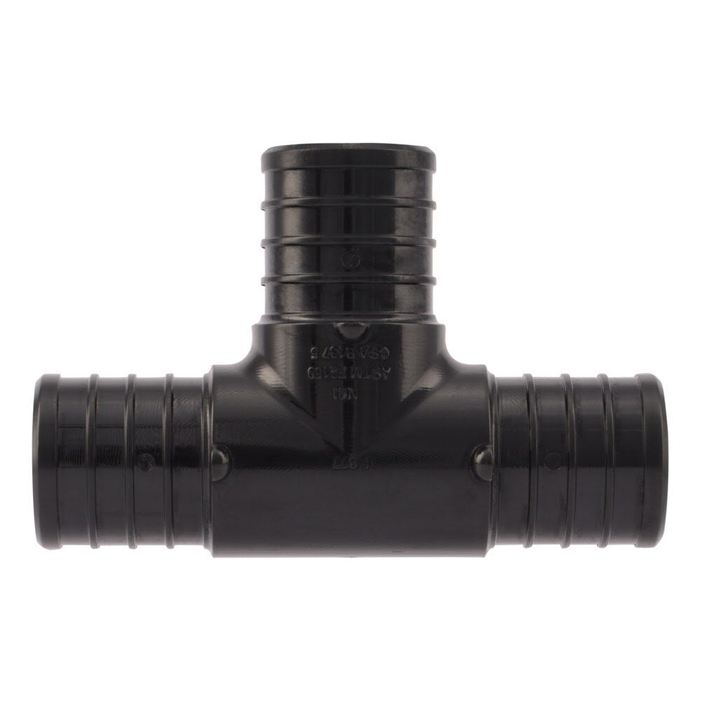 SharkBite UP374 1 in x 1 in x 1 in Poly Barb Tee for PEX and PE-RT Pipe - 2