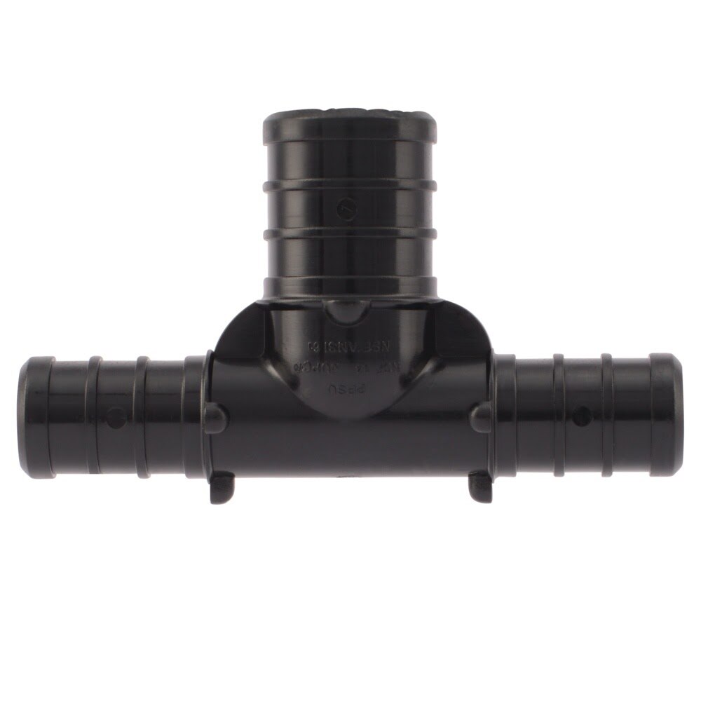 SharkBite UP408 1/2 in. x 1/2 in. x 3/4 in. Poly Barb Bullnose PEX Tee - 2