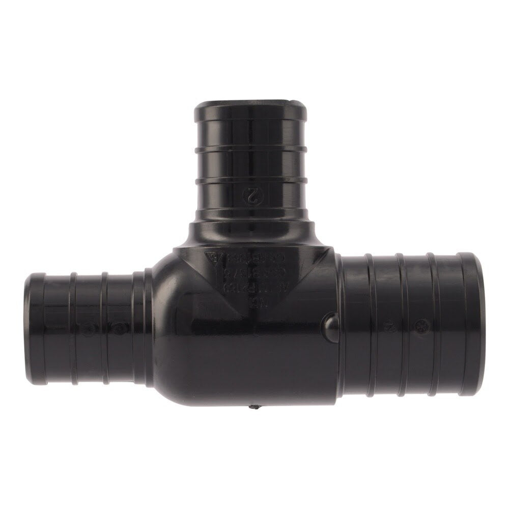 SharkBite UP414 1 in x 3/4 in x 3/4 in Poly Barb Reducing Tee for PEX and PE-RT Pipe - 2