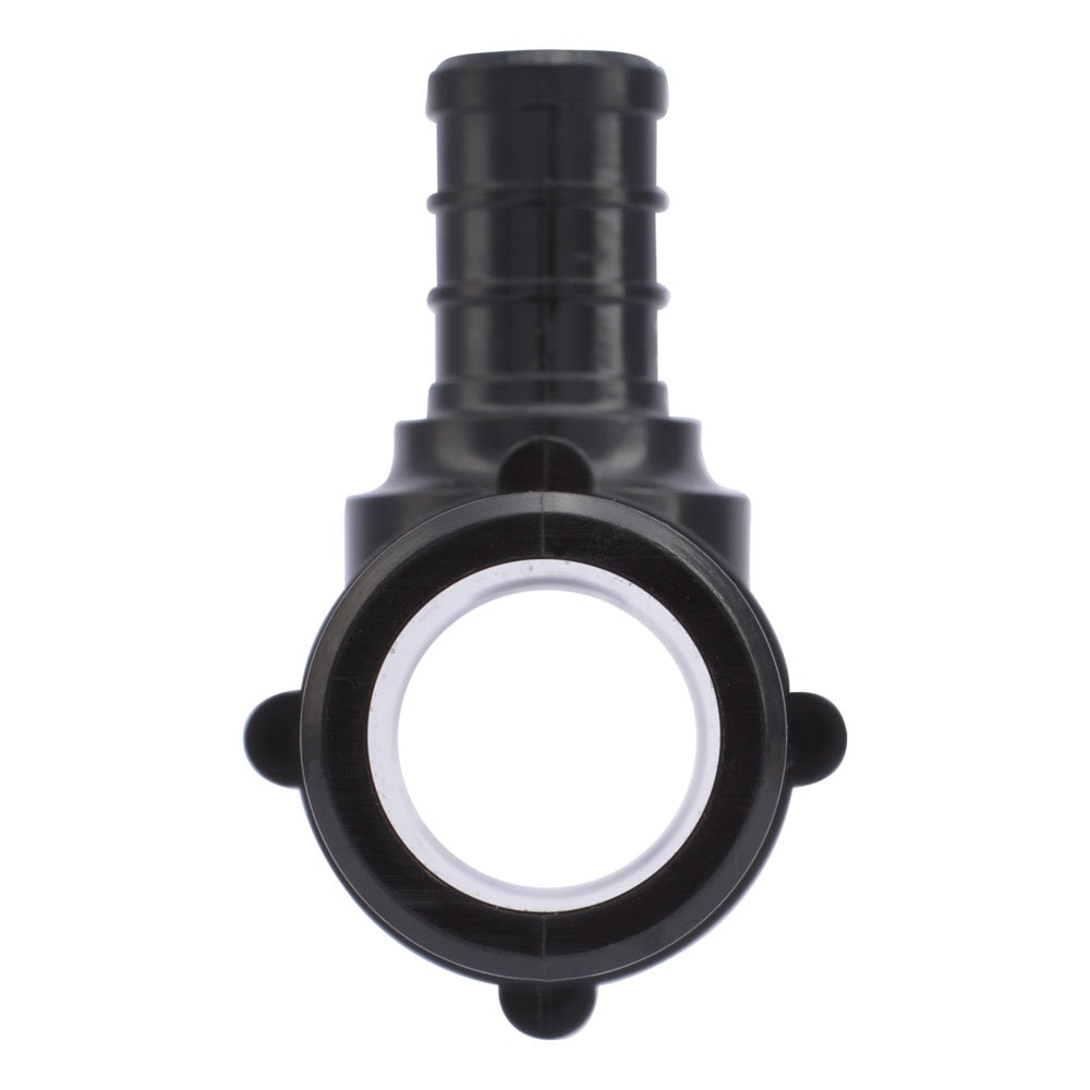 SharkBite UP415 1 in. x 1 in. x 1/2 in. Poly Barb Reducing Tee for PEX and PE-RT Pipe - 3