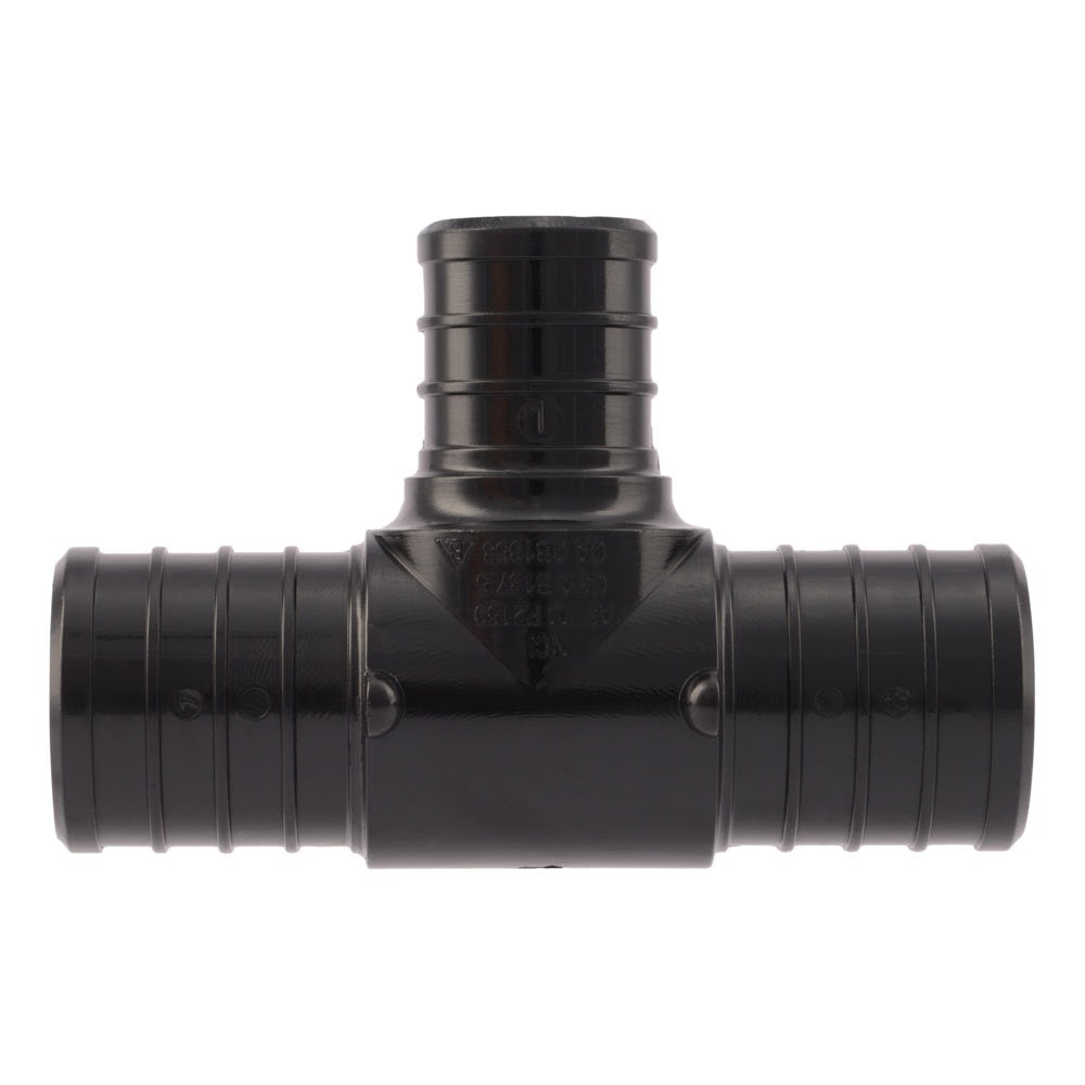 SharkBite UP416 1 in. x 1 in. x 3/4 in. Poly Barb Reducing Tee for PEX and PE-RT Pipe - 2