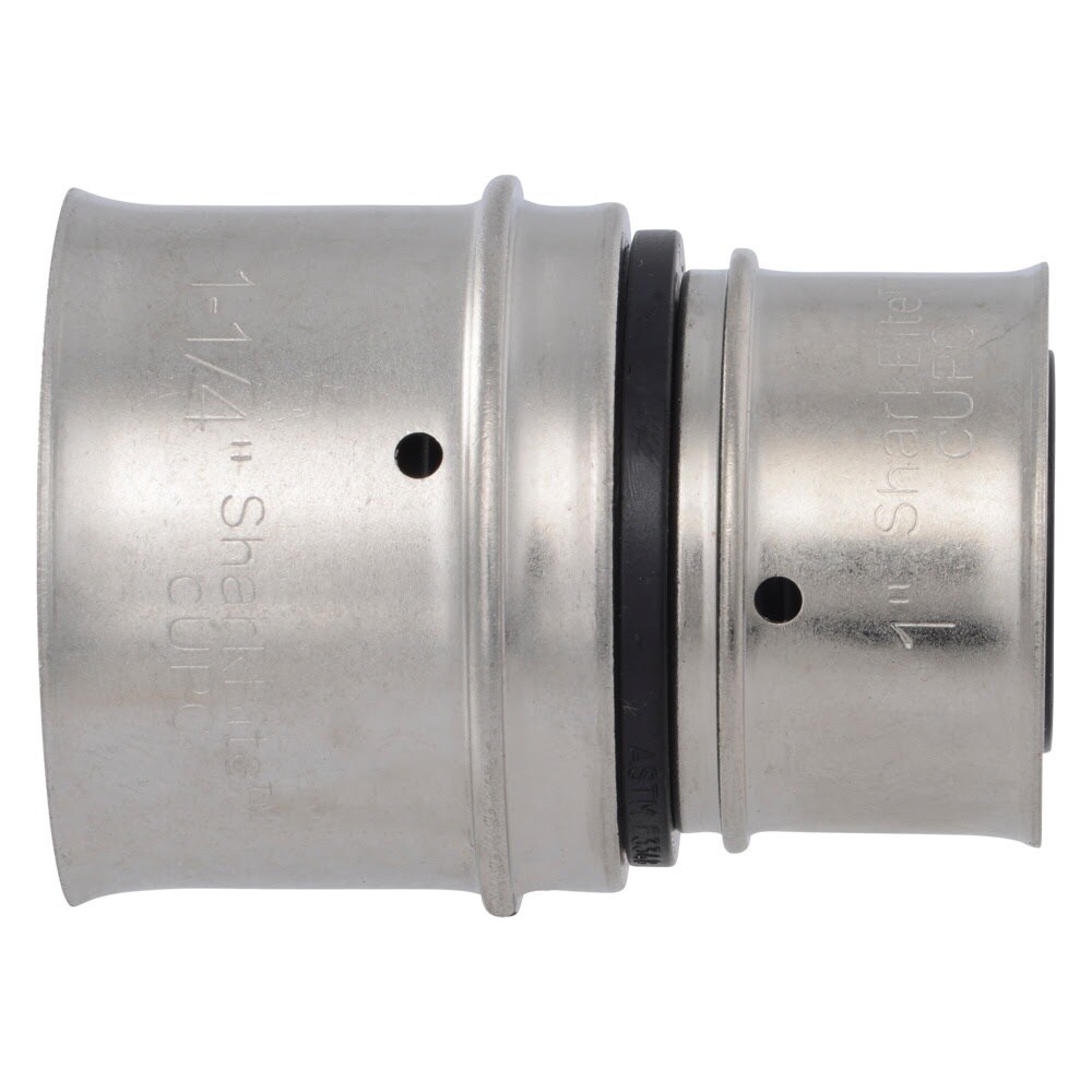 SharkBite UPP013528 1-1/4 in x 1 in Poly PEX Press Reducing Coupling - 3