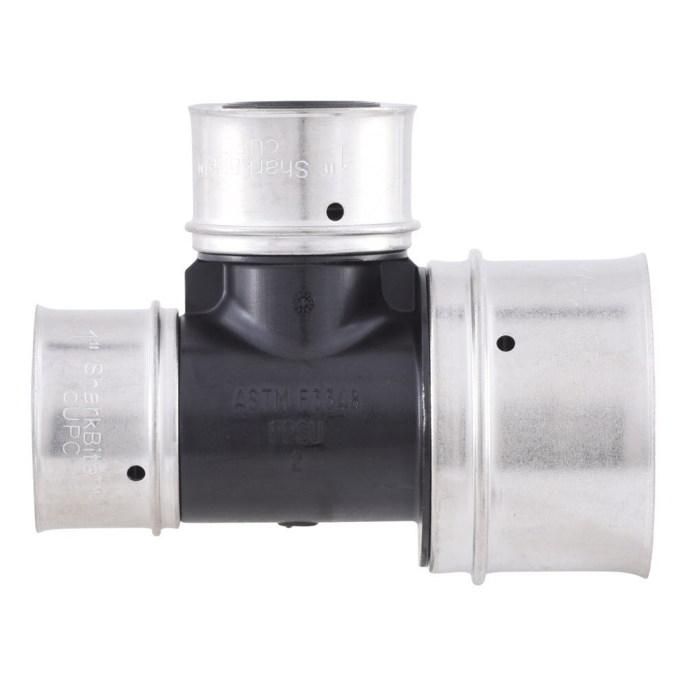 SharkBite UPP08412828 Poly PEX Press Reducing Tee 1-1/2 in. x 1 in. x 1 in. - 3