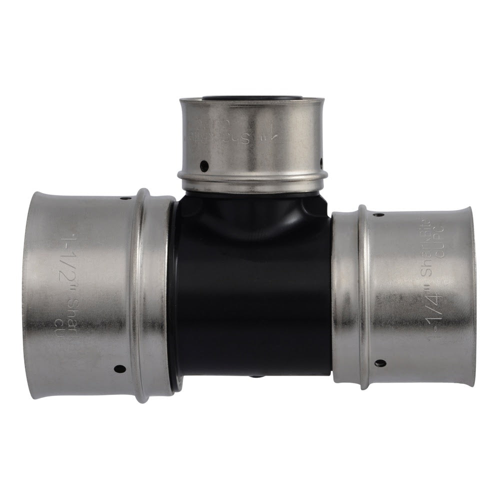 SharkBite UPP08413528 PEX Press Poly Reducing Tee 1-1/2 in. x 1-1/4 in. x 1 in. - 3