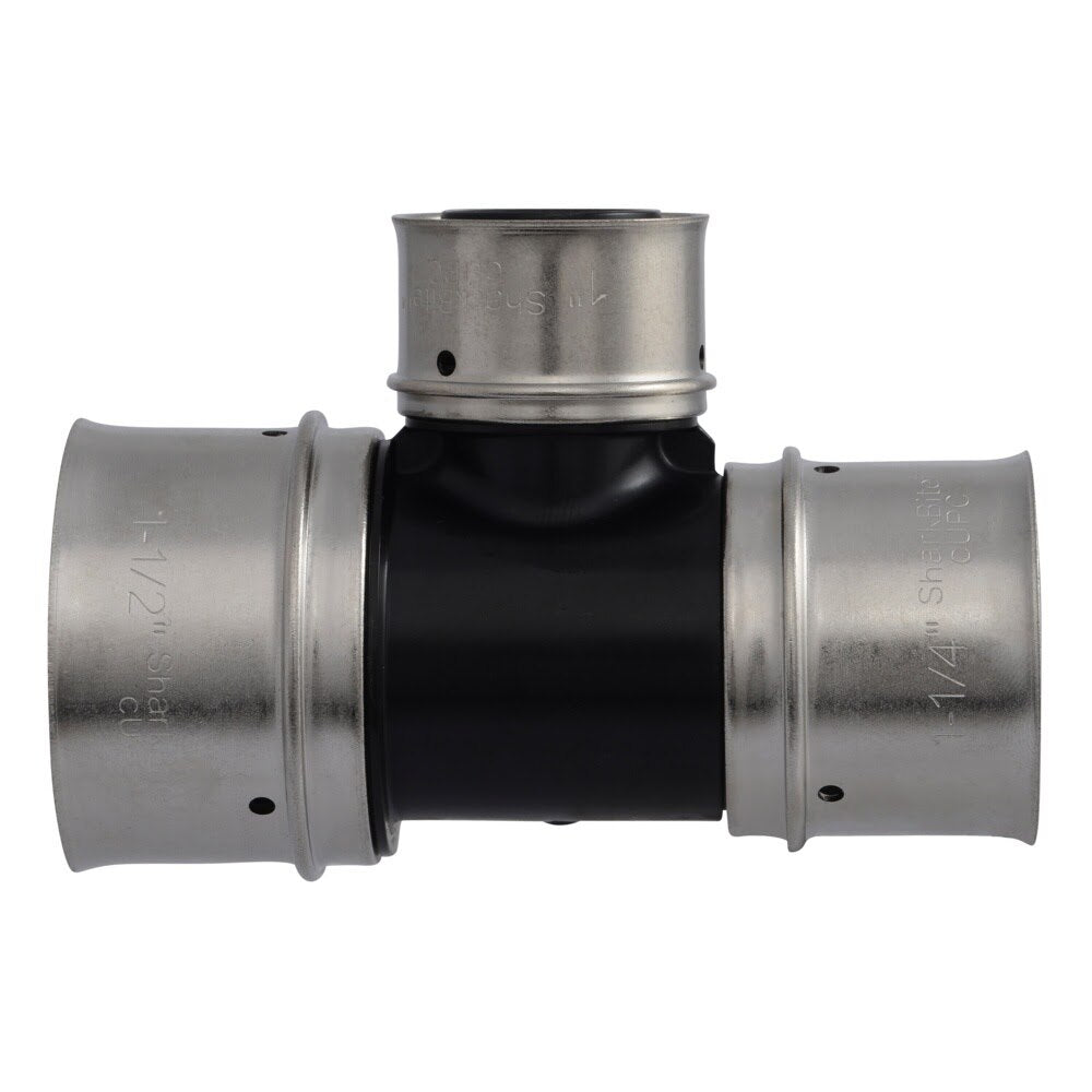 SharkBite UPP08413528 PEX Press Poly Reducing Tee 1-1/2 in. x 1-1/4 in. x 1 in. - 3