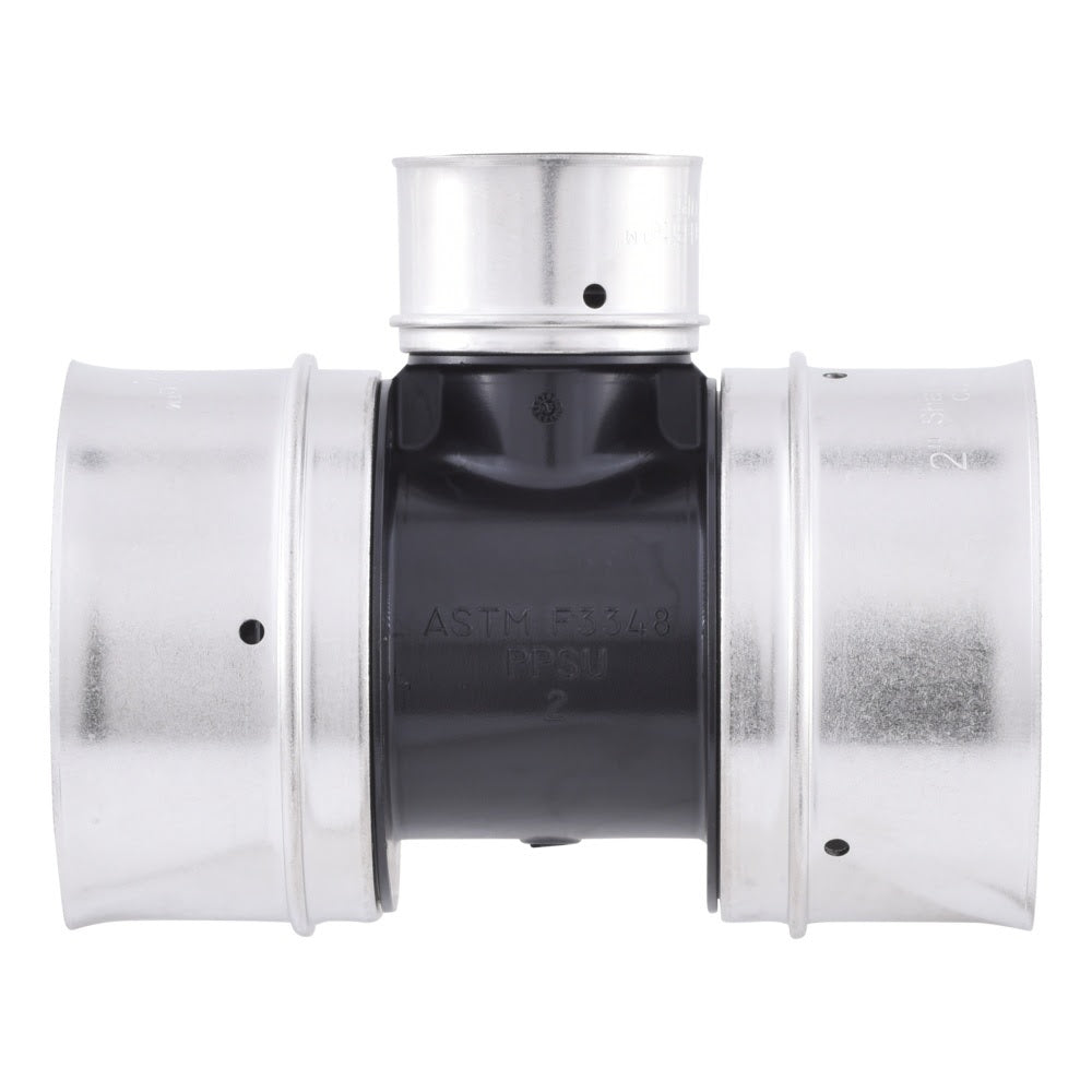 SharkBite UPP08545428 2 in x 2 in x 1 in Poly PEX Press Reducing Tee Fitting - 3