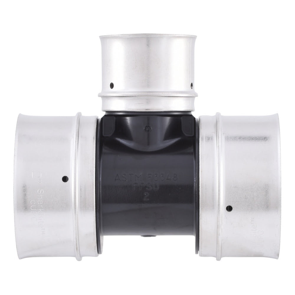 SharkBite UPP08545435 Poly PEX Press Reducing Tee Fitting 2 in. x 2 in. x 1-1/4 in. - 3