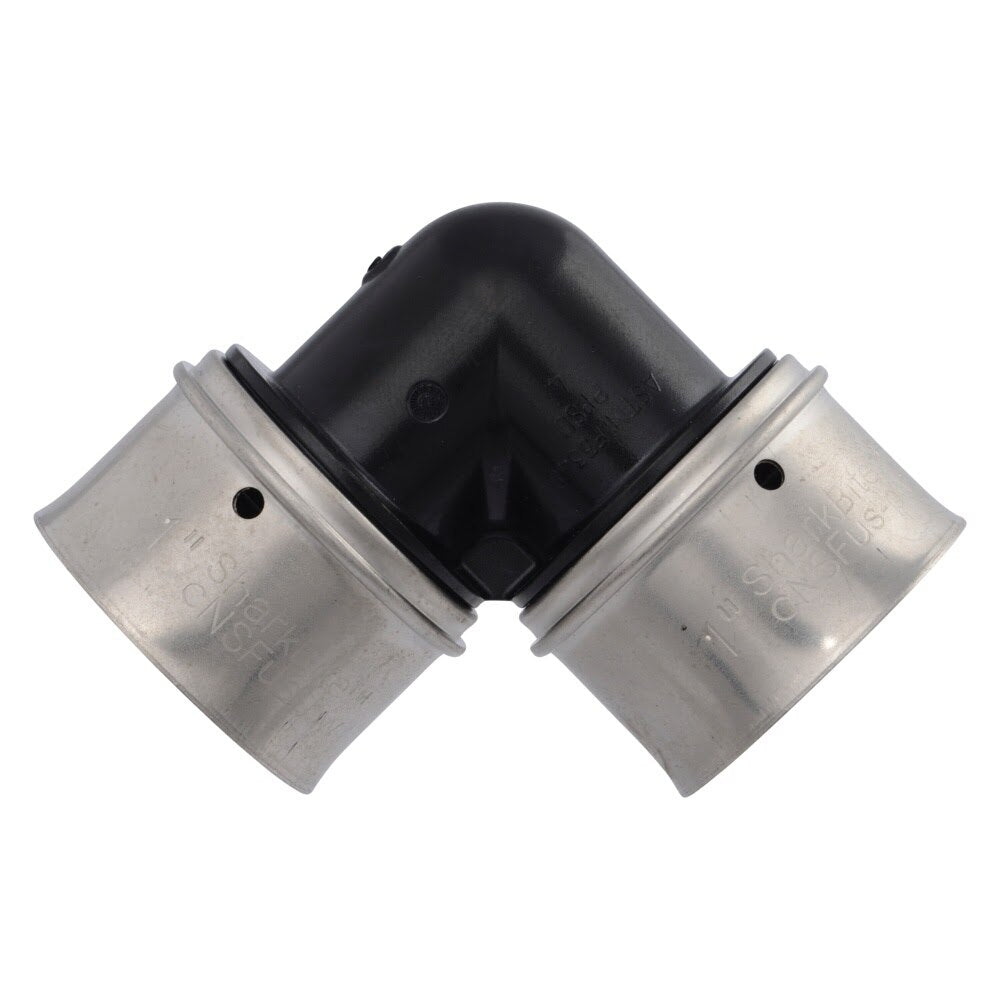 SharkBite UPP260 1 in x 1 in Poly PEX Press Elbow with Integrated Stainless Steel Sleeves - 3