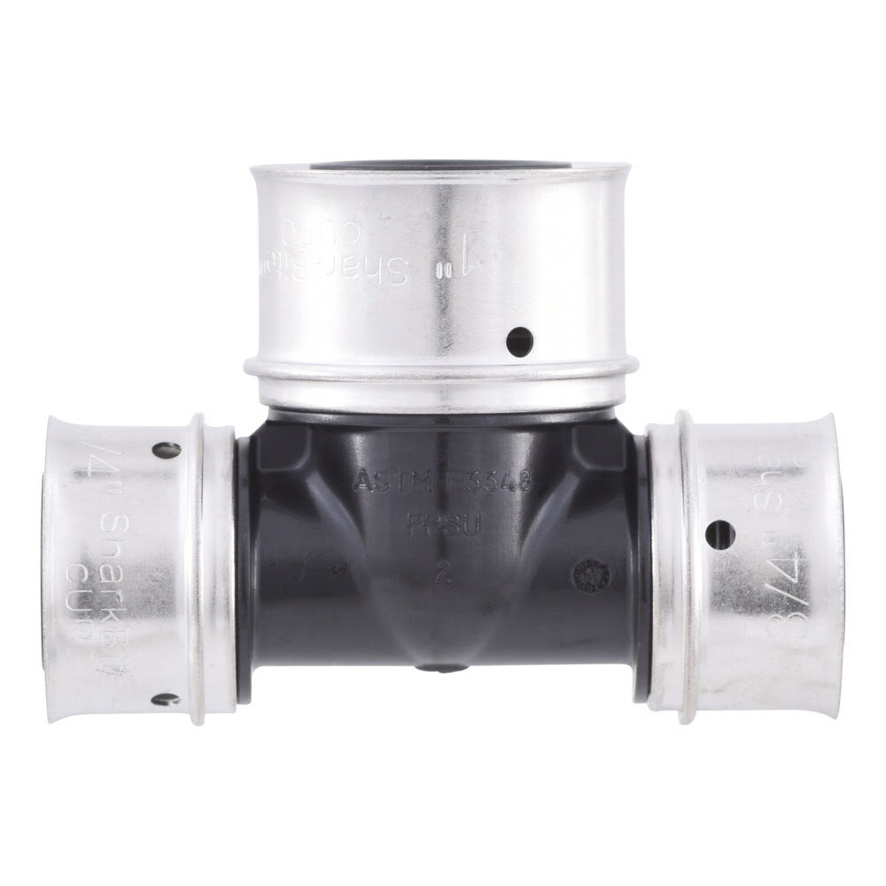 SharkBite UPP413 Poly PEX Press Reducing Tee 3/4 in x 3/4 in x 1 in - 3
