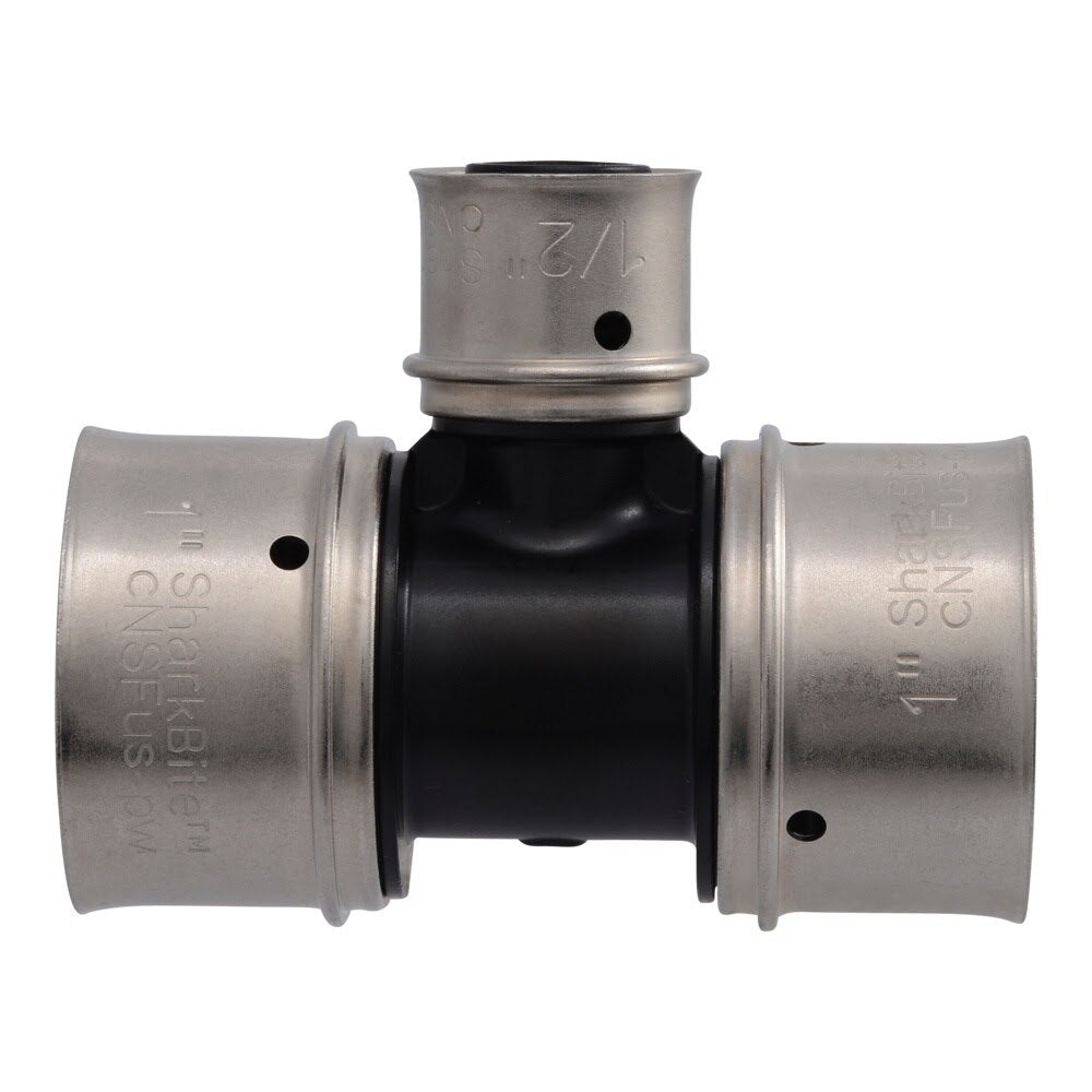 SharkBite UPP415 1 in. x 1 in. x 1/2 in. Poly PEX Press Reducing Tee - 3