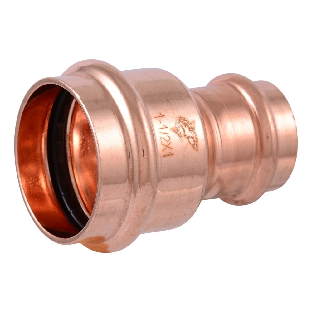 SharkBite UPR014128X4 1-1/2 in. x 1 in. Copper Press Reducing Coupling for Copper Pipe (4 Pack)