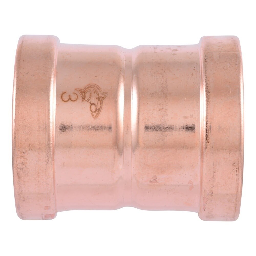 SharkBite UPR0179 3 in. Large Diameter Copper Press Coupling with Stop - 3