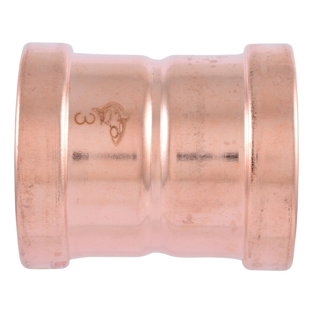 SharkBite UPR0179 3 in. Large Diameter Copper Press Coupling with Stop - 3