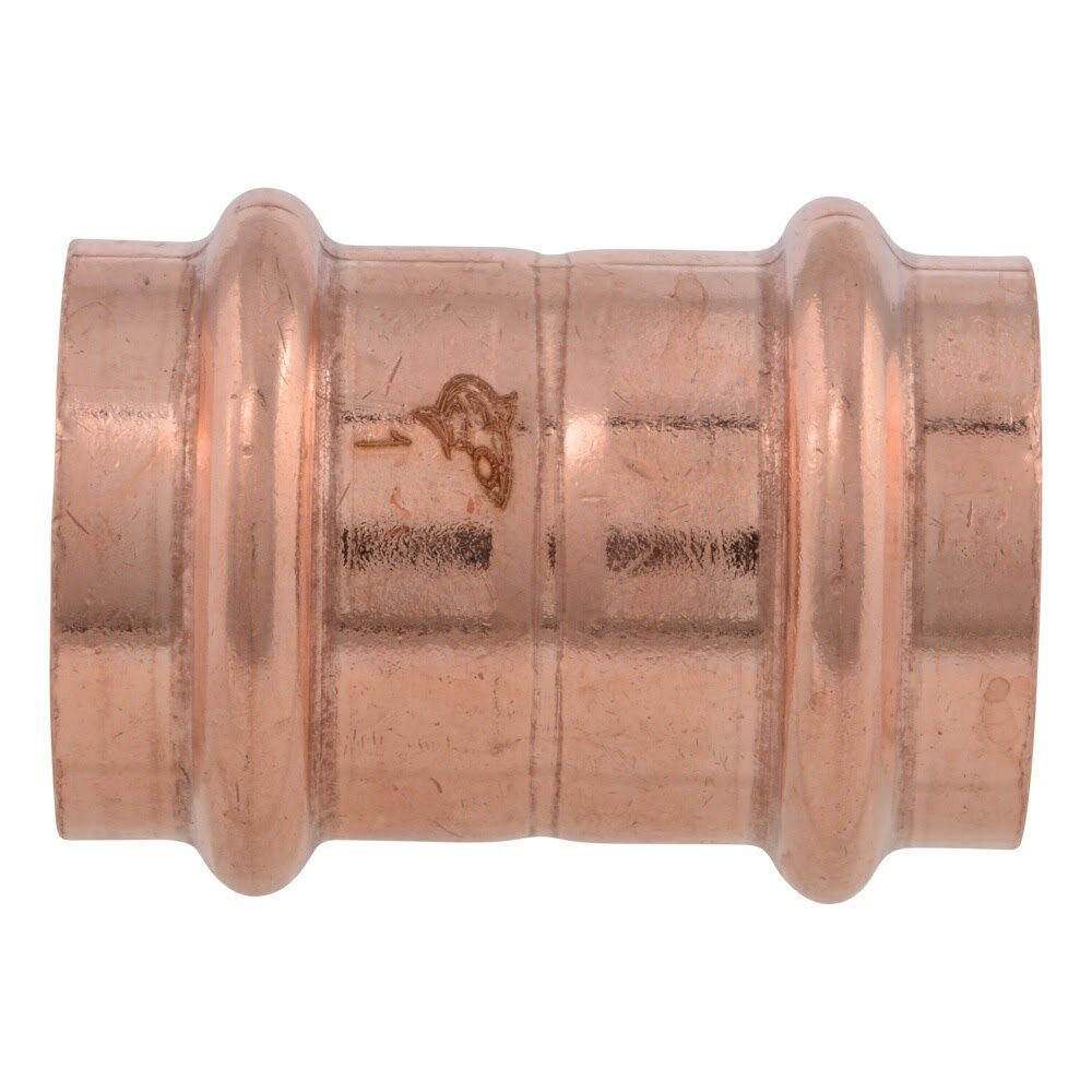 SharkBite UPR020X5 1 in. Copper Press Coupling with Stop for Copper Pipe (5 Pack) - 3