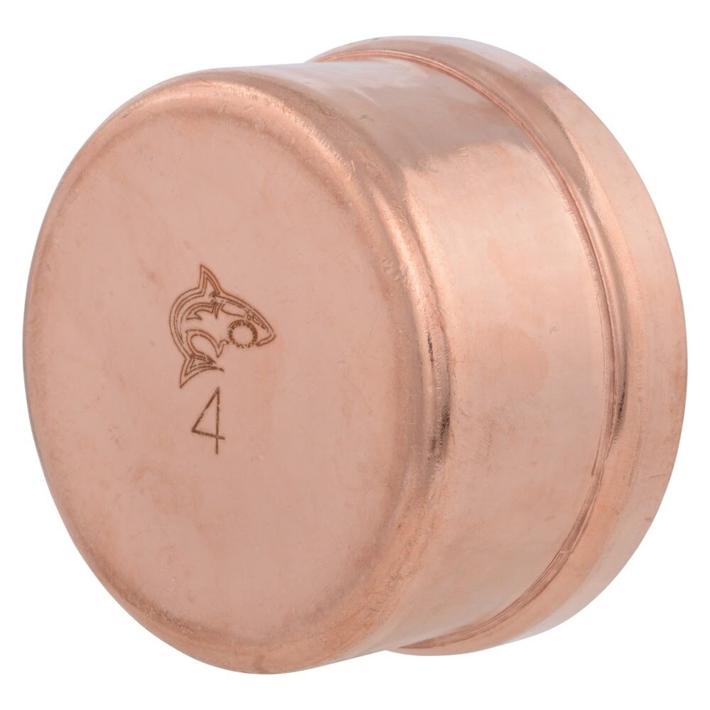 SharkBite UPR04105 4 in. Large Copper Press Cap for Large Diameter Copper Pipe (1 Bag)