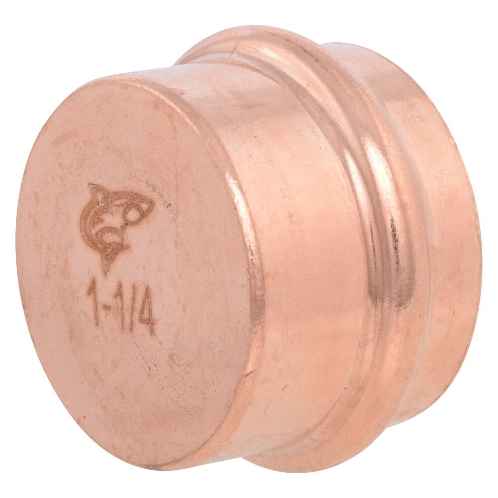 SharkBite UPR0435X5 1-1/4 in. Copper Press Cap for Potable and Hydronic Systems (5 Pack)