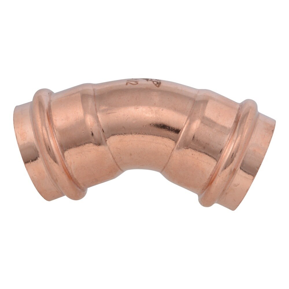 SharkBite UPR0541X2 1-1/2 in. Copper Press 45 Degree Elbow Fitting (2 Pack) - 3