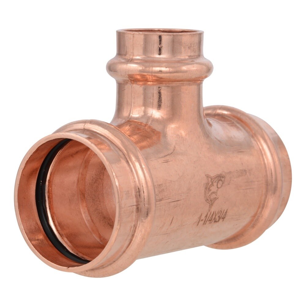 SharkBite UPR08353522X4 1-1/4 in x 1-1/4 in x 3/4 in Copper Press Reducing Tee (4 Pack)