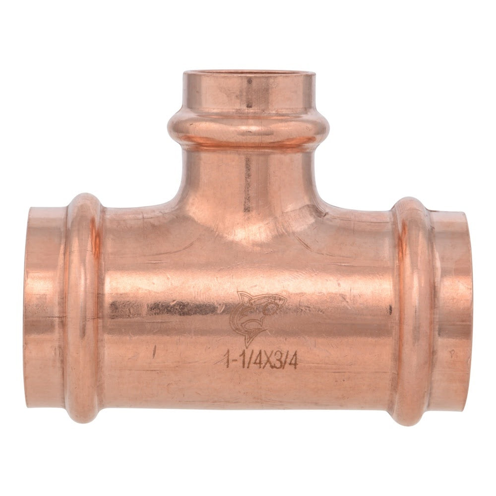 SharkBite UPR08353522X4 1-1/4 in x 1-1/4 in x 3/4 in Copper Press Reducing Tee (4 Pack) - 3
